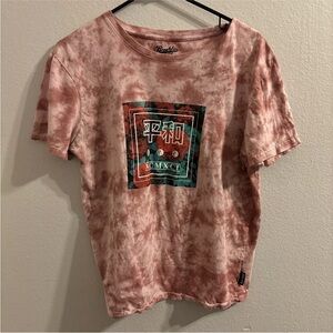 MCMXCI Yin Yang Shirt  Medium Roses Floral Cotton Short Sleeve